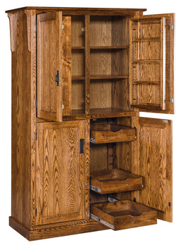 Amish Spicy Mission 4-Door Pantry