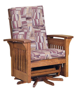 Amish Bow Arm Swivel Glider