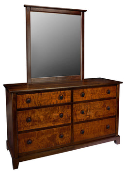 Amish Chesapeaka 6 Drawer Dresser with Mirror