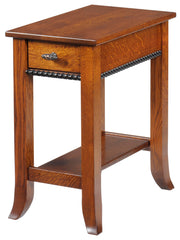 Amish Cranberry Chairside Table