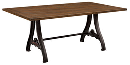 Amish Rustic Iron Forge Table