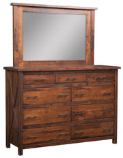 Amish Superior Dresser with Mirror