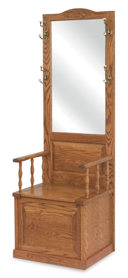 Amish Raised Panel Hall Seat