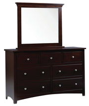 Amish Ellington 7-Drawer Dresser with Mirror