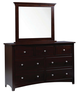 Amish Ellington 7-Drawer Dresser with Mirror