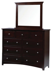 Amish Ellington Tall Dresser with Mirror