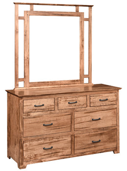 American-Made Boston 7-Drawer Dresser with Mirror