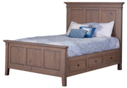 Amish Rockport Platform Bed with Storage Drawers