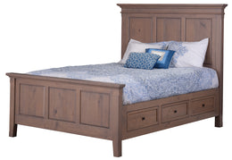 Amish Rockport Platform Bed with Storage Drawers