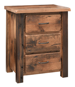 Amish Rainier Reclaimed Barnwood Nightstand