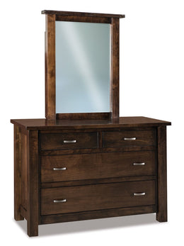 Amish Heidi 4 Drawer Dresser with Mirror