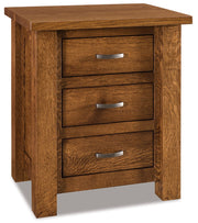 Amish Heidi 3 Drawer Nightstand