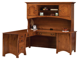 Amish Master Style L-Desk with Hutch