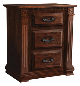 Amish SC Traditional 3-Drawer Nightstand