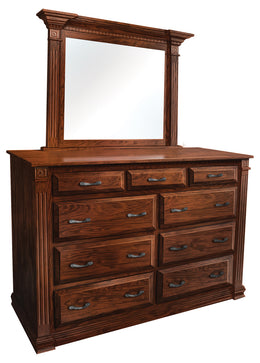 Amish SC Traditional High Dresser with Mirror