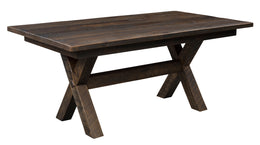 Amish Buxton Reclaimed Barnwood Trestle Table