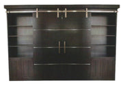 Amish Contemporary Barn Door Bookcase Bed