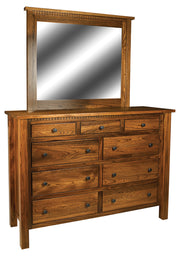 Amish Lindholt High Dresser with Mirror
