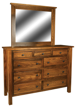 Amish Lindholt High Dresser with Mirror