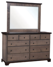 Amish Birmingham High Dresser with Mirror with Reclaimed Barnwood