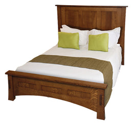 Amish Dutch Country Mission Panel Bed with Low Footboard