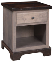 Amish Birmingham Open Nightstand with Reclaimed Barnwood