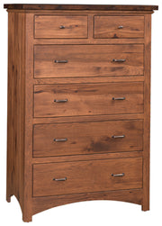 Amish Lewiston Chest of Drawers with Reclaimed Barnwood Top