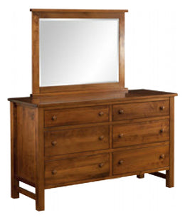 Amish Cabin Creek Dresser with Mirror
