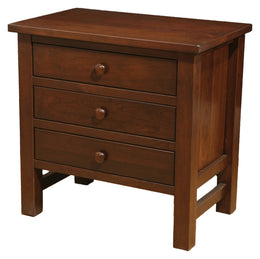 Amish Cabin Creek 3-Drawer Nightstand