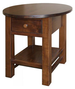 Amish Cabin Creek Oval Top End Table