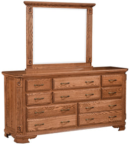 American-Made Southern Deluxe Dresser with Mirror