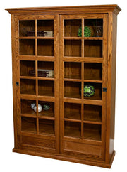 Amish Harrison Sliding Door Bookcase