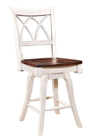 Amish Double X Back Swivel Barstool