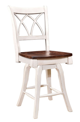 Amish Double X Back Swivel Barstool