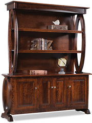 Amish Saratoga Back Bar with Hutch Top