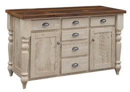 Amish Farmhouse Server in Reclaimed Barnwood
