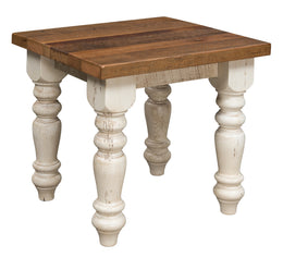 Amish Farmhouse End Table in Reclaimed Barnwood