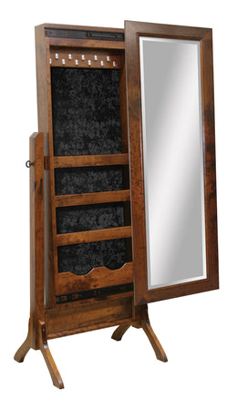 Amish Brooklyn Shaker Jewelry Cheval and Mirror