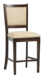 Amish Francois Stationary Bar Chair Leather Seat