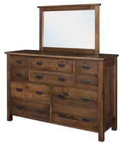 Amish Regent Rustic Dresser with Mirror