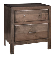 Amish Blair Two Drawer Wide Nightstand