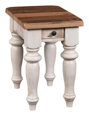 Amish Carolina Vintage Reclaimed Barnwood Chairside Table