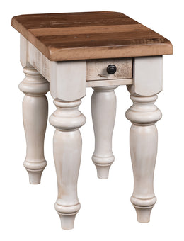 Amish Carolina Vintage Reclaimed Barnwood Chairside Table