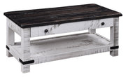 Amish Old Tymes Rustic Coffee Table in Brown Maple