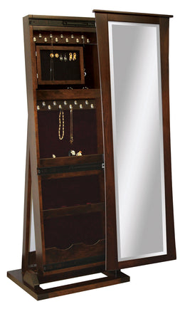 Amish Trenton Shaker Jewelry Cheval and Mirror
