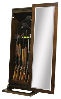 Amish Shaker Rifle Cabinet Leaner and Mirror