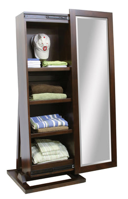 Amish Shaker Storage Leaner and Mirror