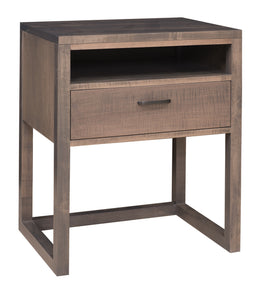 Amish Maci One Drawer Wide Nightstand
