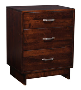 Amish Syracuse Three Drawer Nightstand
