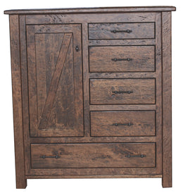 Amish Early American Rustic Gentleman's Chest in Rustic Cherry